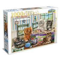 Tilbury - Kittens Knitting Puzzle 1000pc
