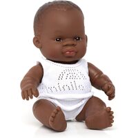 Miniland - Baby Doll African Girl 21cm