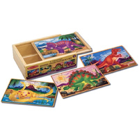 Melissa & Doug - Dinosaurs Puzzles in a Box 12pc