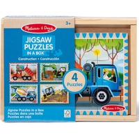 Melissa & Doug - Construction Vehicle Puzzles in a Box