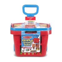 Melissa & Doug - Fill & Roll Grocery Basket Play Set