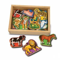 Melissa & Doug - Animal Magnets In A Box of 20