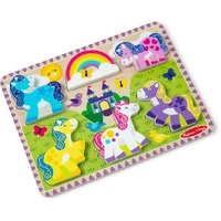 Melissa & Doug - Unicorn Chunky Puzzle 6pc