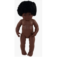 Miniland - Baby Doll African American Girl 38cm
