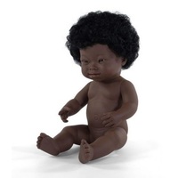 Miniland - Baby Doll African Down Syndrome Girl 38cm