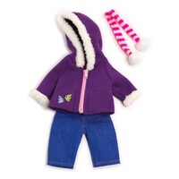 Miniland - 32cm Doll Clothing Set - Purple Fleece Winter Set