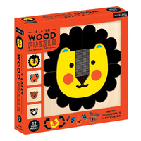 Mudpuppy - 4 Layer Wooden Puzzle - Animal Face