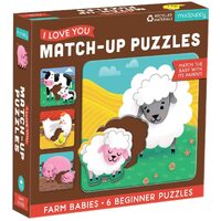 Mudpuppy - I Love U Match-Up Puzzles - Farm Babies