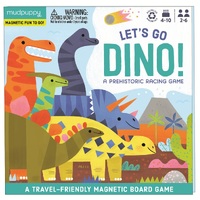 Mudpuppy - Let's Go Dino! Magnetic Board Game