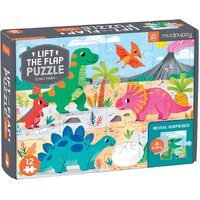 Mudpuppy - Dino Park Lift the Flap Puzzle 12pc