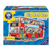 Orchard Toys - Big Red Bus Shaped Floor Puzzle 15pc
