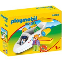 Playmobil - 1.2.3 Plane with Passenger 70185