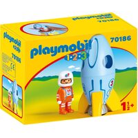 Playmobil - 1.2.3 Astronaut with Rocket 70186