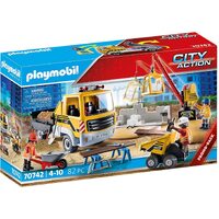 Playmobil - Construction Site with Flatbed 70742