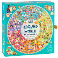 Professor Puzzle - Around the World in 80 Drinks Circular Puzzle 1000pc
