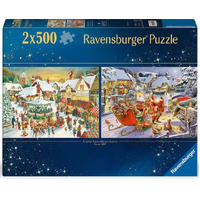 Ravensburger - Christmas Collection Puzzle 2x500pc
