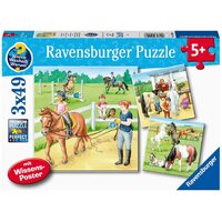 Ravensburger - A Day at the Stables Puzzle 3x49pc