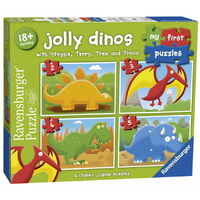 Ravensburger - My First Puzzles - Jolly Dinos (4 puzzles)