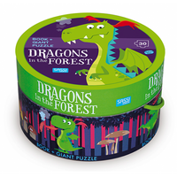 Sassi - Dragons in the Forest Giant Puzzle & Book Set