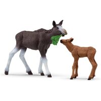 Schleich - Moose and Calf 42603