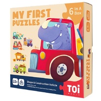 TOI - My First Puzzles - Shapes & Construction Vehicle