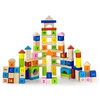 Viga Toys - Alphabet & Number Block Set (100 pieces)