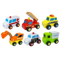 Viga Toys- Mini Wooden Vehicles (6 piece set)