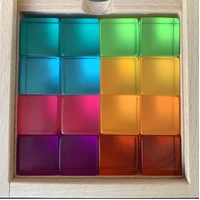 Papoose - Bright Lucite Cubes 16pc