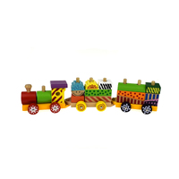 Kaper Kidz - Colourful Wooden Block Train