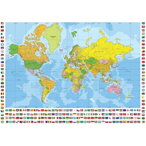 Anatolian -  World Political Map Large Piece Puzzle 700pc