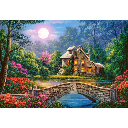 Castorland - Cottage In The Moon Garden Puzzle 1000pc