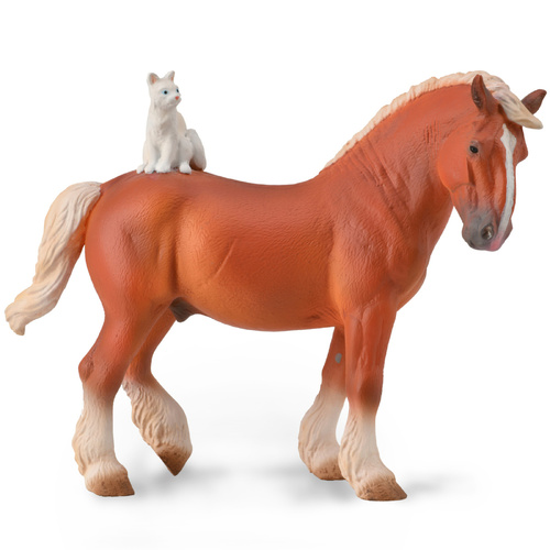 Collecta - Draft Horse with Cat 88916