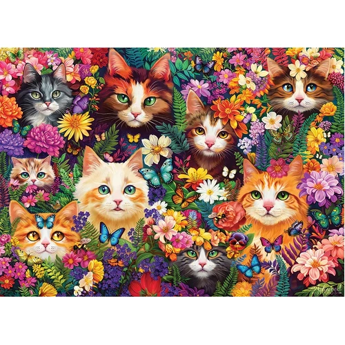 Cobble Hill - Blooming Whiskers Puzzle 1000pc