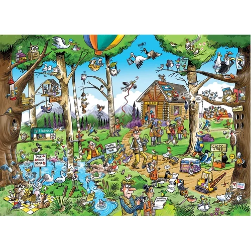 Cobble Hill - Doodletown Birdwatcher's Paradise Puzzle 1000pc