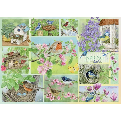 Cobble Hill - Garden Birds In Spring Puzzle 500pc