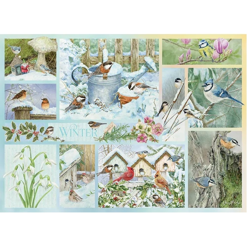 Cobble Hill - Garden Birds In Winter Puzzle 500pc