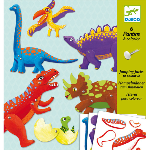Djeco - Dino Jumping Jacks to Colour In