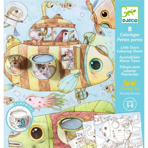 Djeco - Little Doors Colouring Sheets