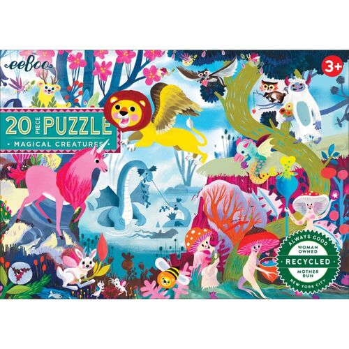eeBoo - Magical Creatures Puzzle 20pc