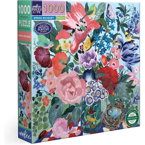 eeBoo - Spring Bouquet Puzzle 1000pc