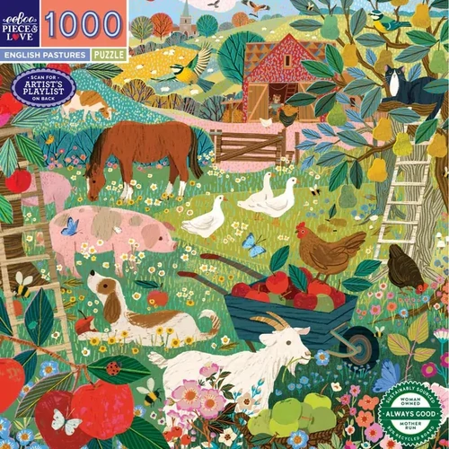 eeBoo - English Pastures Puzzle 1000pc
