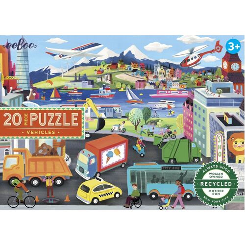 eeBoo - Vehicles Puzzle 20pc