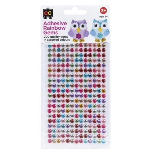 EC - Adhesive Rainbow Gems (set of 200)