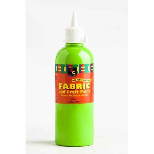 Buy Fabric and Craft Paint 500ml Lime Green