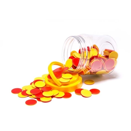 Learning Can Be Fun - Counters Round - Red and Yellow (200 pieces)