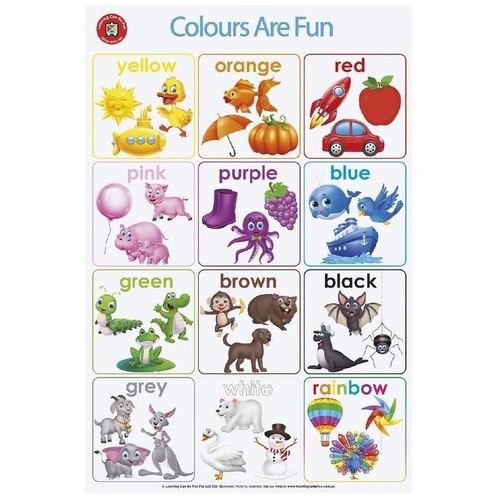 Learning Can Be Fun - Colours Are Fun Poster