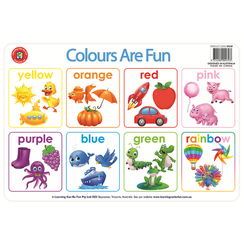 Learning Can Be Fun - Colours are Fun Placemat