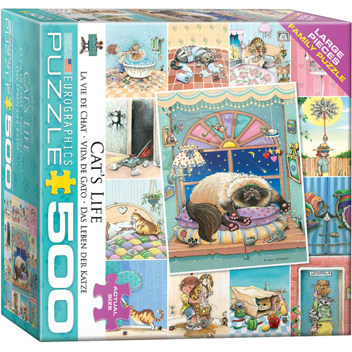 Eurographics - Cat's Life Large Piece Puzzle 500pc