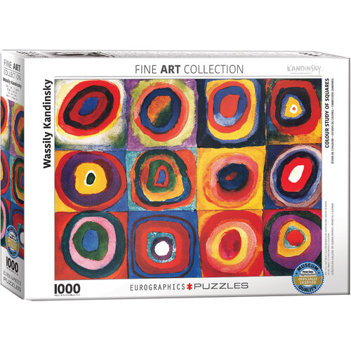 Eurographics - Kandinsky, Colour Study of Squares Puzzle 1000pc