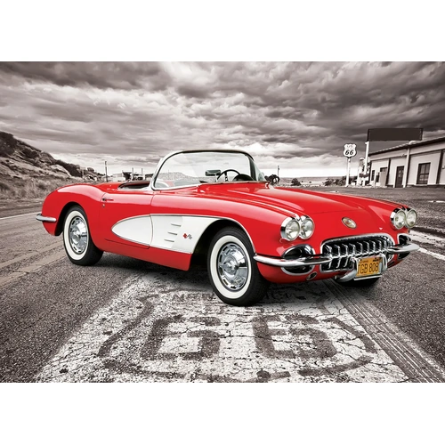 Eurographics - 1959 Corvette Driving Down Route 66 Puzzle 1000pce